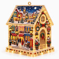 Glimrow - Festive Diamond Painting Kit With Lights Decorating A Windowsill Or Mantel After Dark