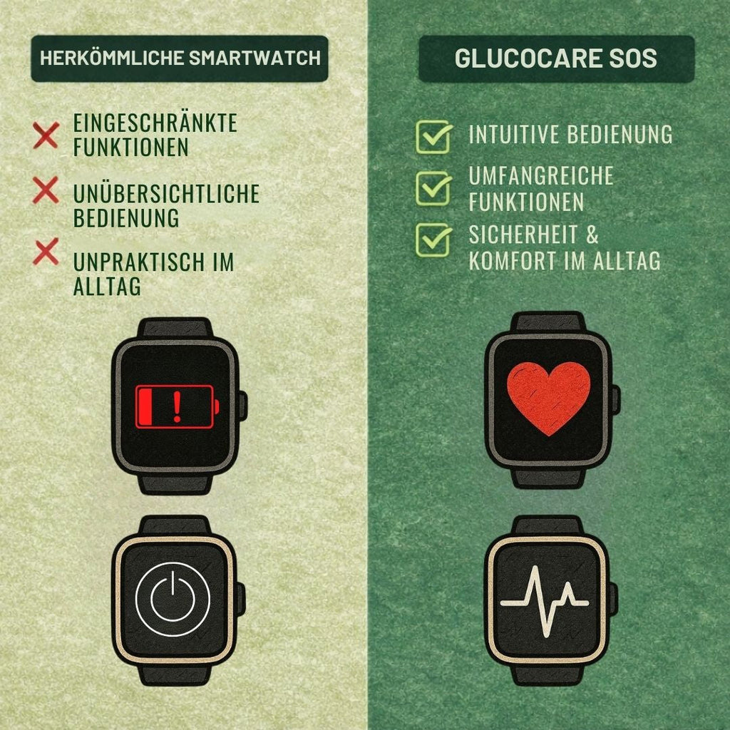 Smartwatch with rectangular digital display, SOS function and adjustable strap