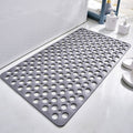 Perforated non-slip bath mat with repeated circular holes
