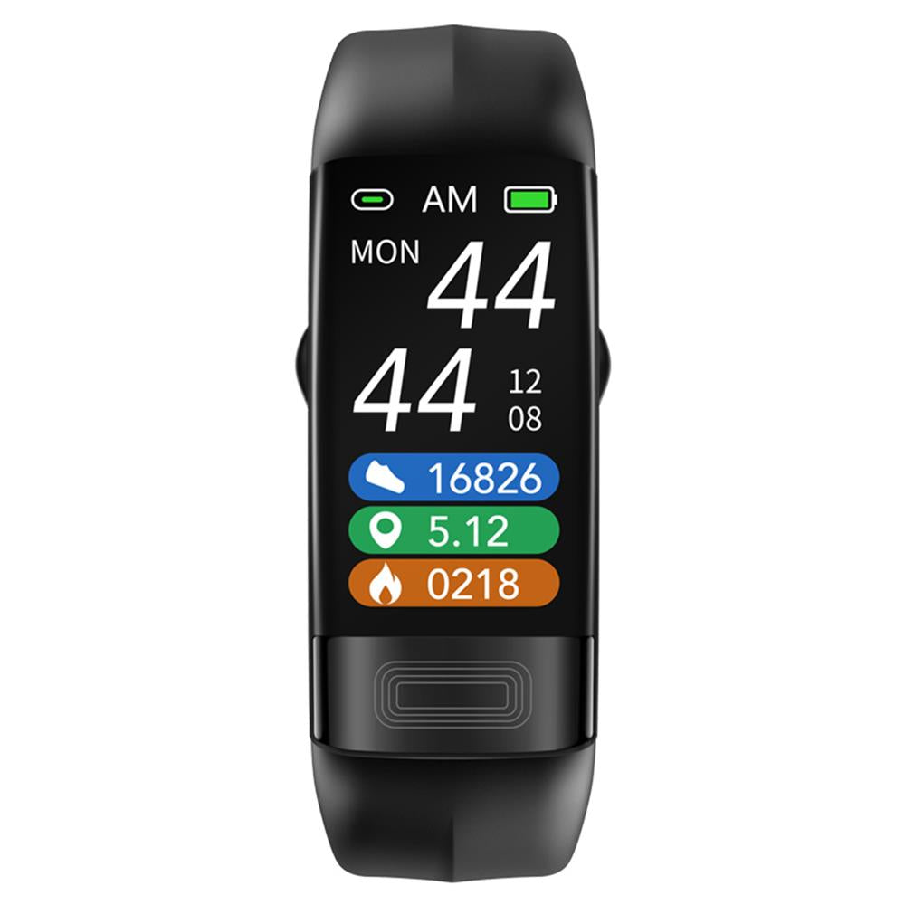 Wrist blood pressure monitor with ECG display and adjustable strap