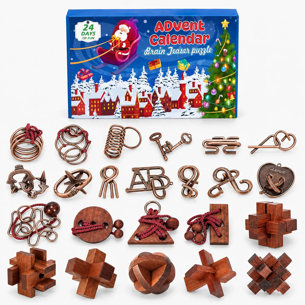 Kadoro - Christmas Advent Calendar With Brain Teasers Counting Down To Christmas With A New Puzzle Each Day