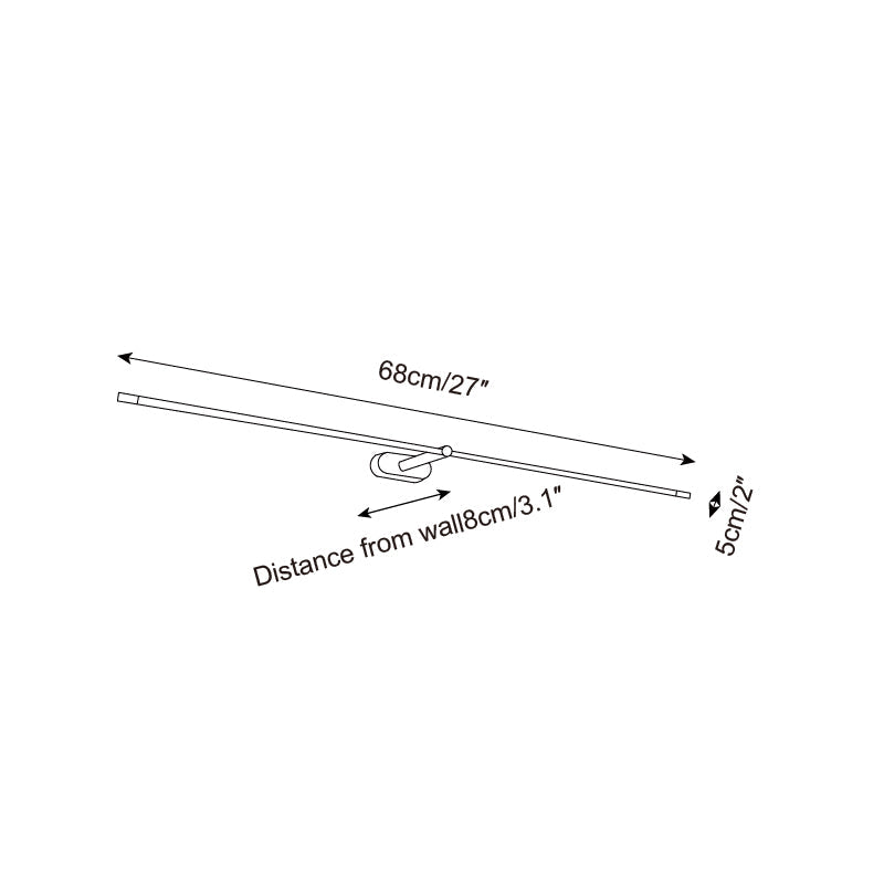 Linear rechargeable wall lamp