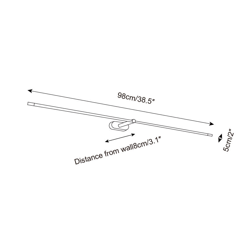 Linear rechargeable wall lamp