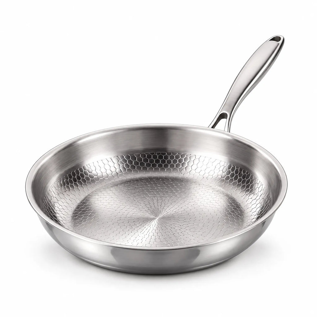 Kalvion - Textured Round Frying Pan Searing Vegetables And Meat To An Even, Golden Finish