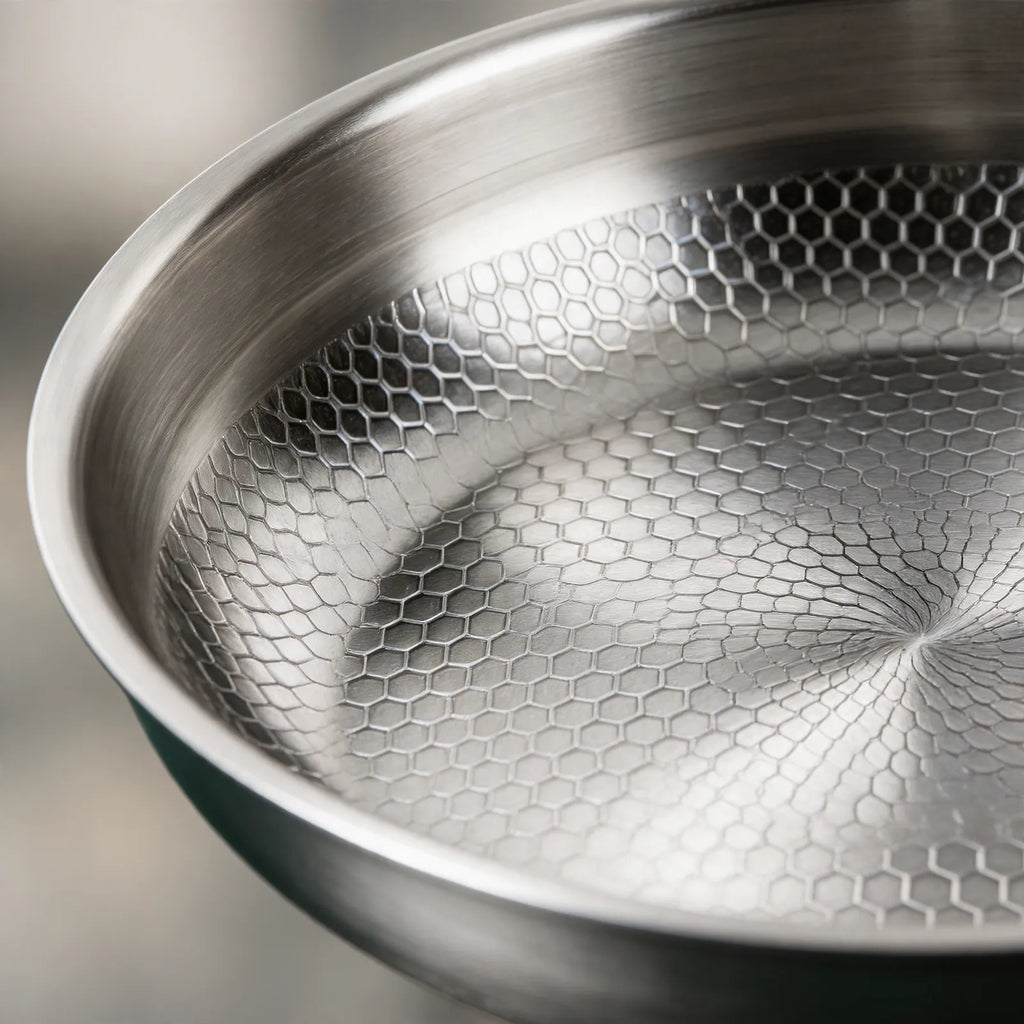 Kalvion - Textured Round Frying Pan Searing Vegetables And Meat To An Even, Golden Finish