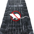 Black rectangular pest control mat with crossed-out mouse graphic