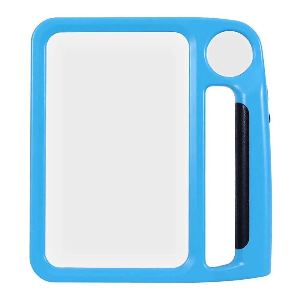 Handheld LED magnifying glass with large rectangular lens, circular lens and integrated handle