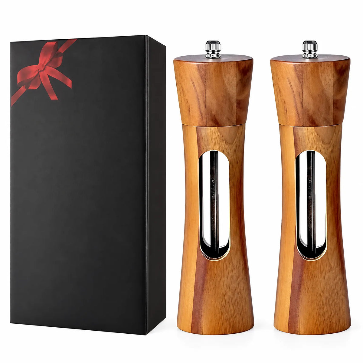 Lignum - Wooden Salt And Pepper Mills Seasoning Meals At The Table