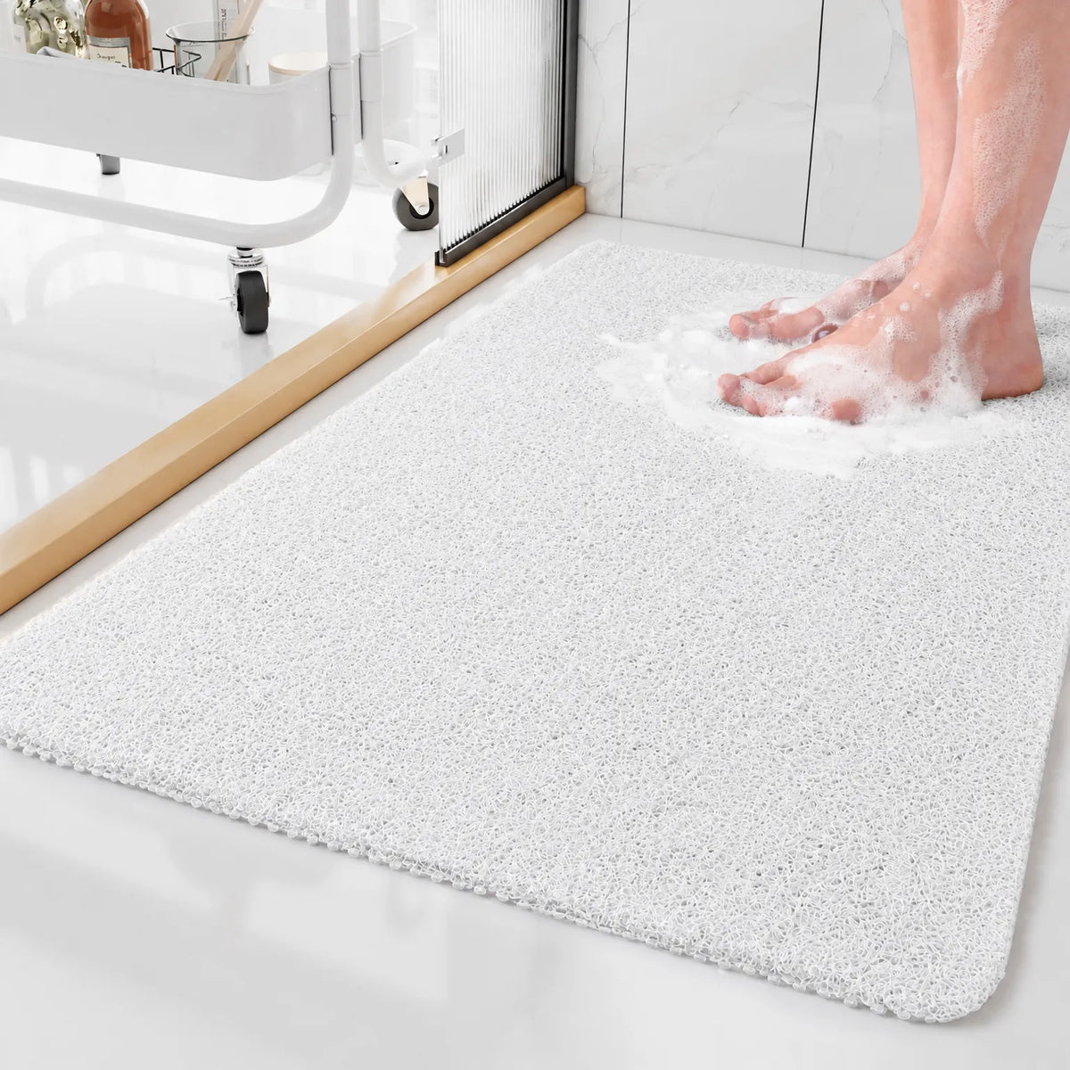 Looftique - Textured Loofah Shower Mat Providing Shower Stability