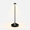 Cordless LED table lamp with slim stem and round base