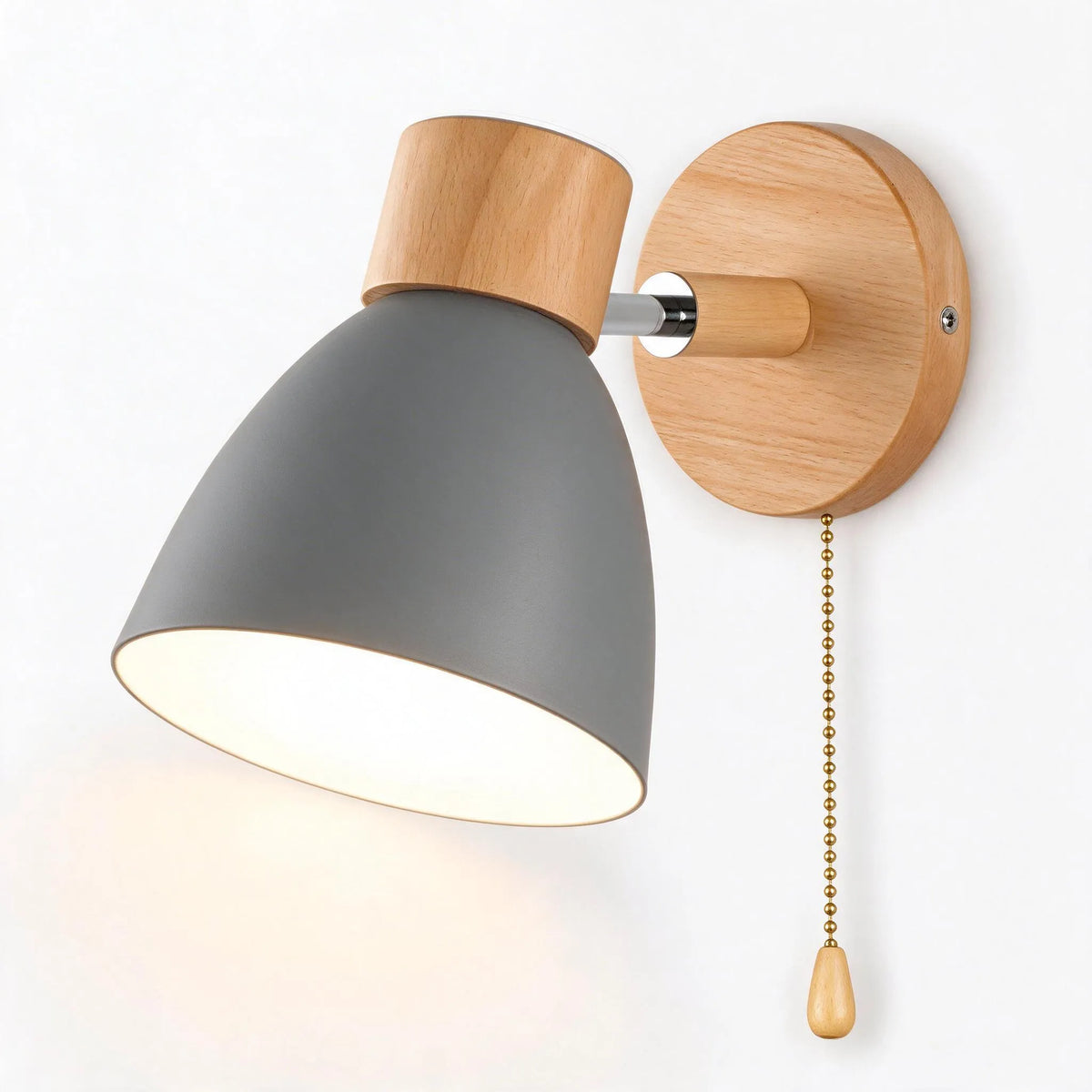 Lumette - Pull Cord Bedroom Wall Light Illuminating Bedside Reading Corners