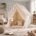 LuminaHide - Lace-Trimmed Childrens Playhouse Imaginative Pretend Play