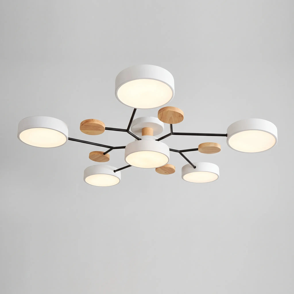 LuminaNode - Modern Multi-Head Ceiling Light Ambient Room Illumination