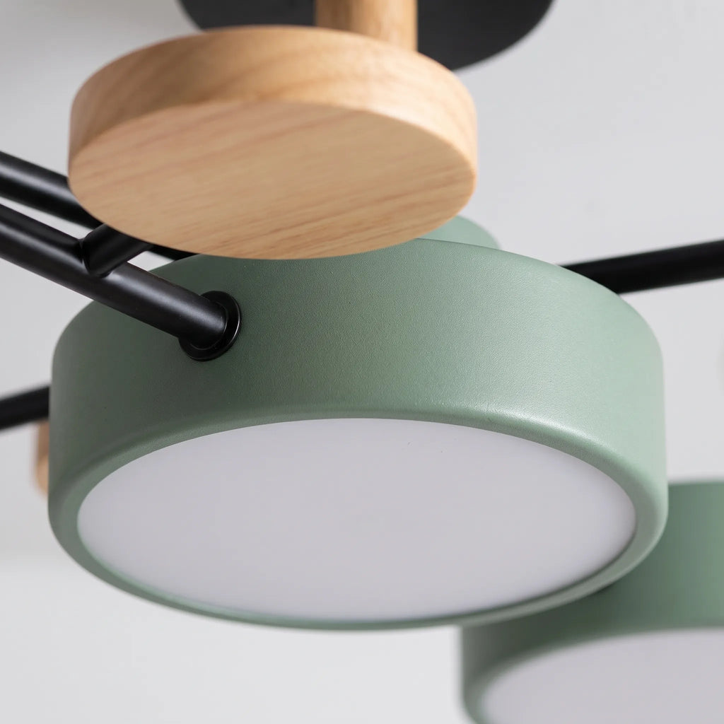 LuminaNode - Modern Multi-Head Ceiling Light Ambient Room Illumination