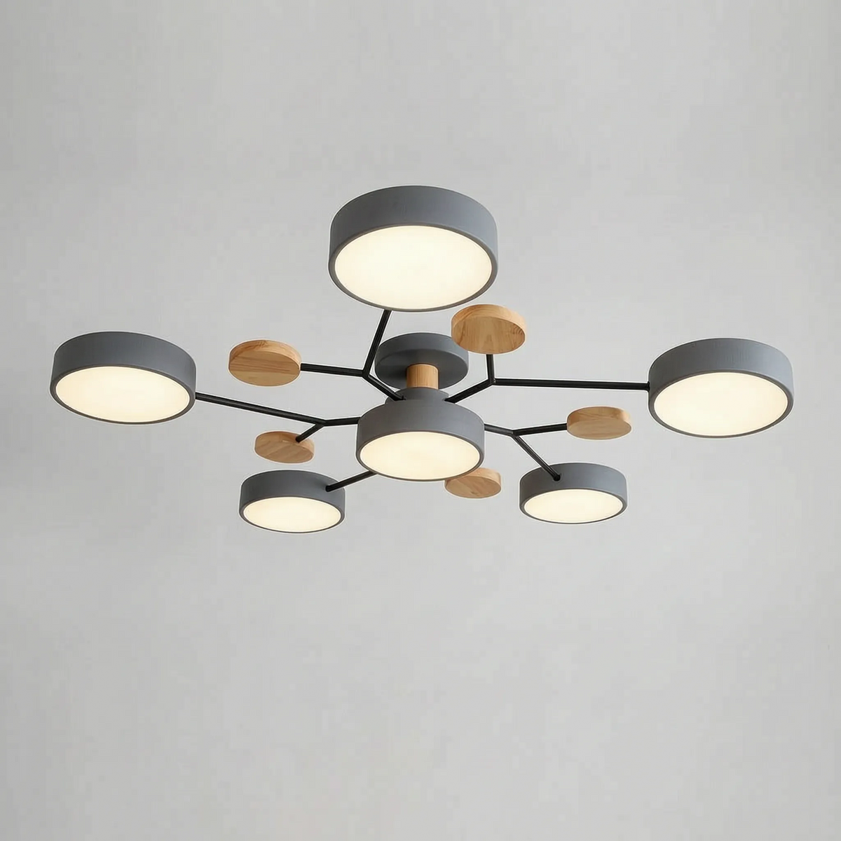 LuminaNode - Modern Multi-Head Ceiling Light Ambient Room Illumination