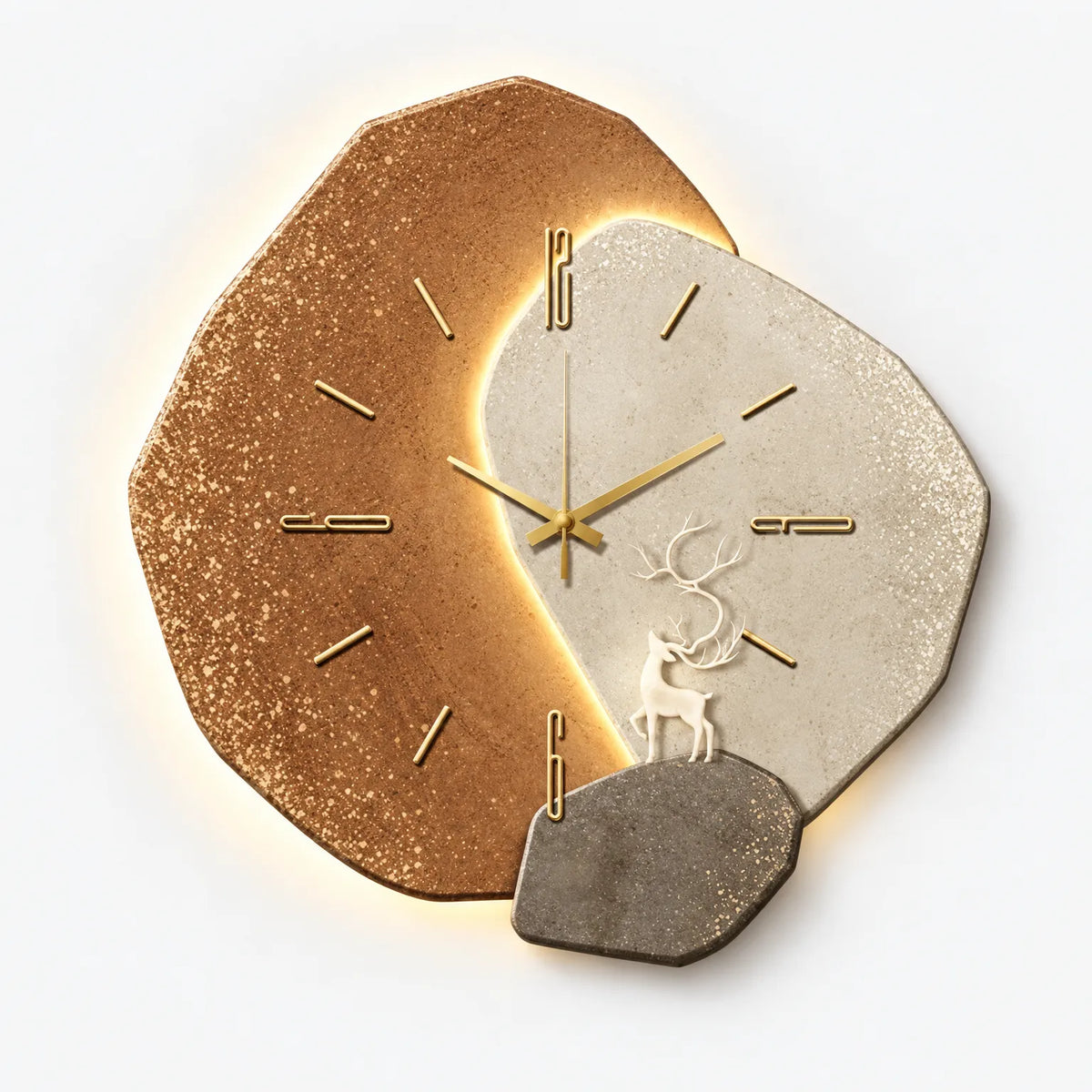Luminaur - Organic Wood Wall Clock Checking The Time