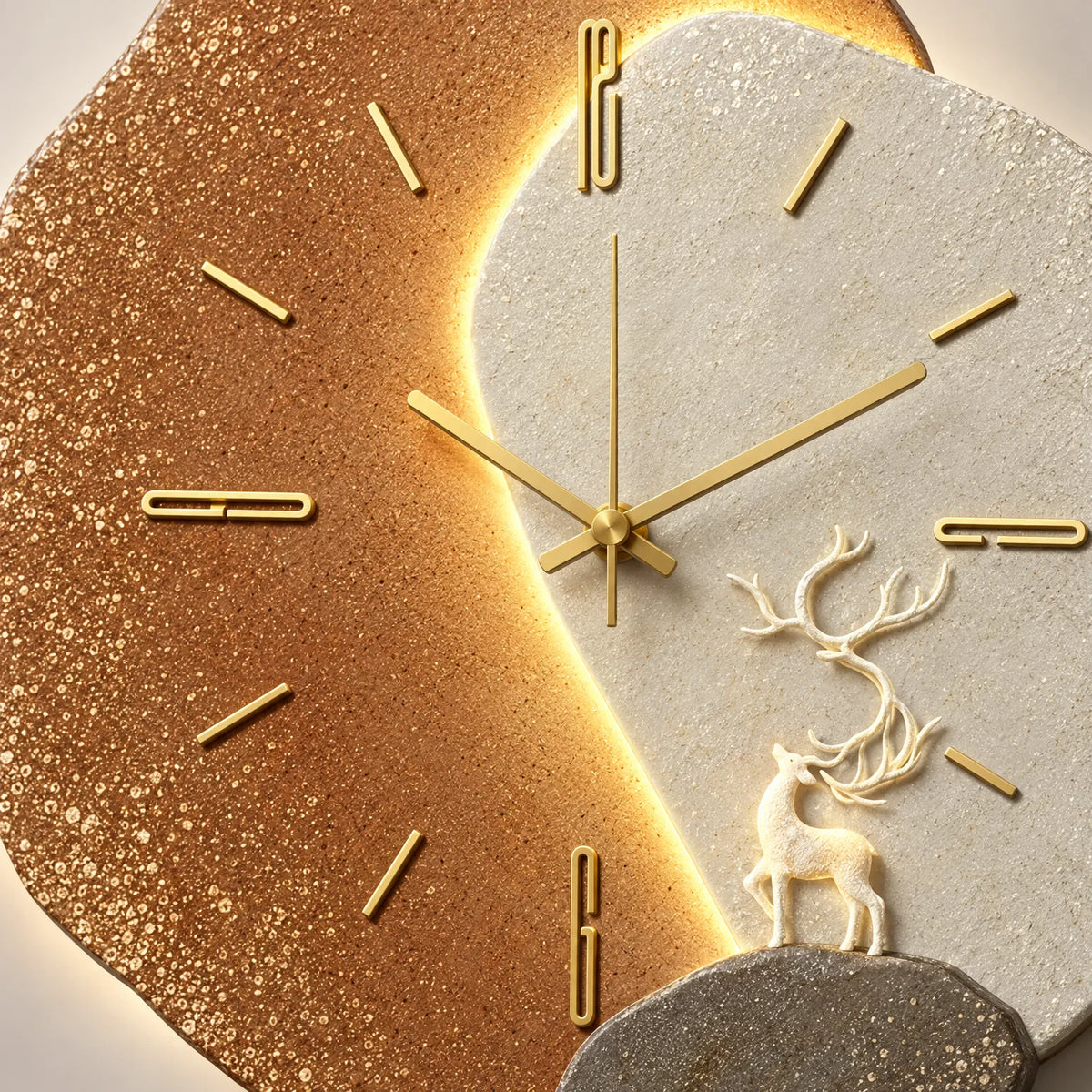 Luminaur - Organic Wood Wall Clock Checking The Time