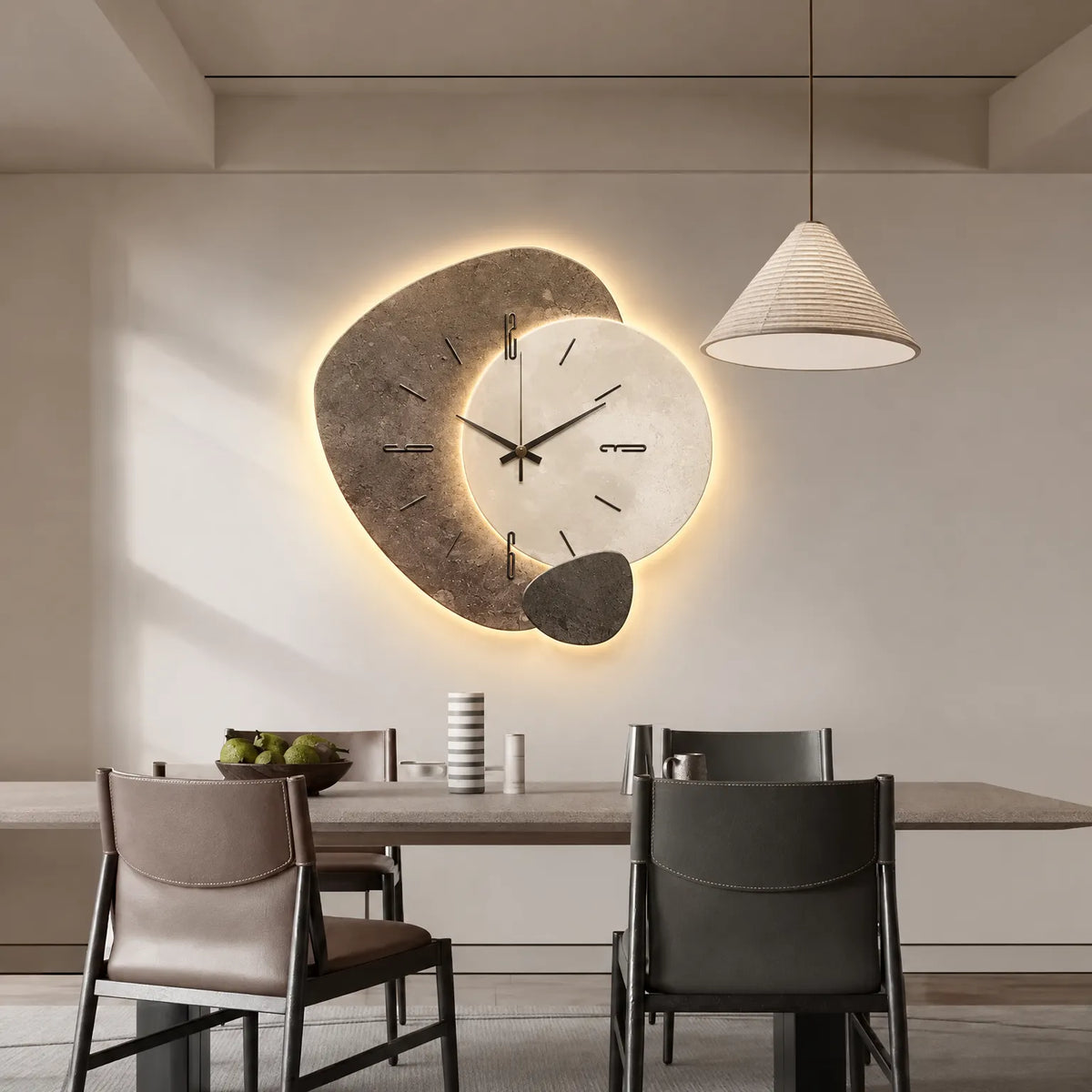 Luminaur - Organic Wood Wall Clock Checking The Time