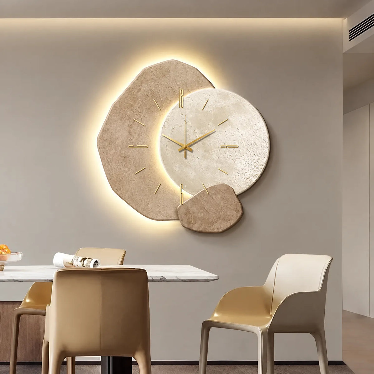 Luminaur - Organic Wood Wall Clock Checking The Time