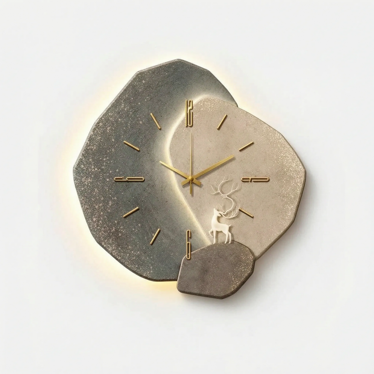 Luminaur - Organic Wood Wall Clock Checking The Time