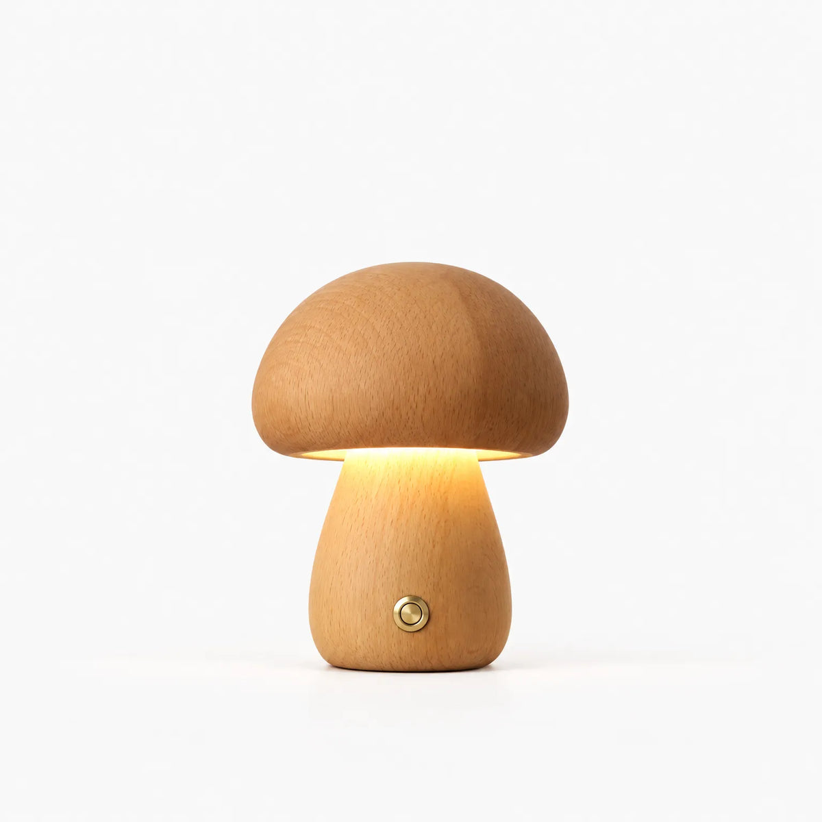 Luminawood - Wood Mushroom Table Lamp Adding Ambient Lighting