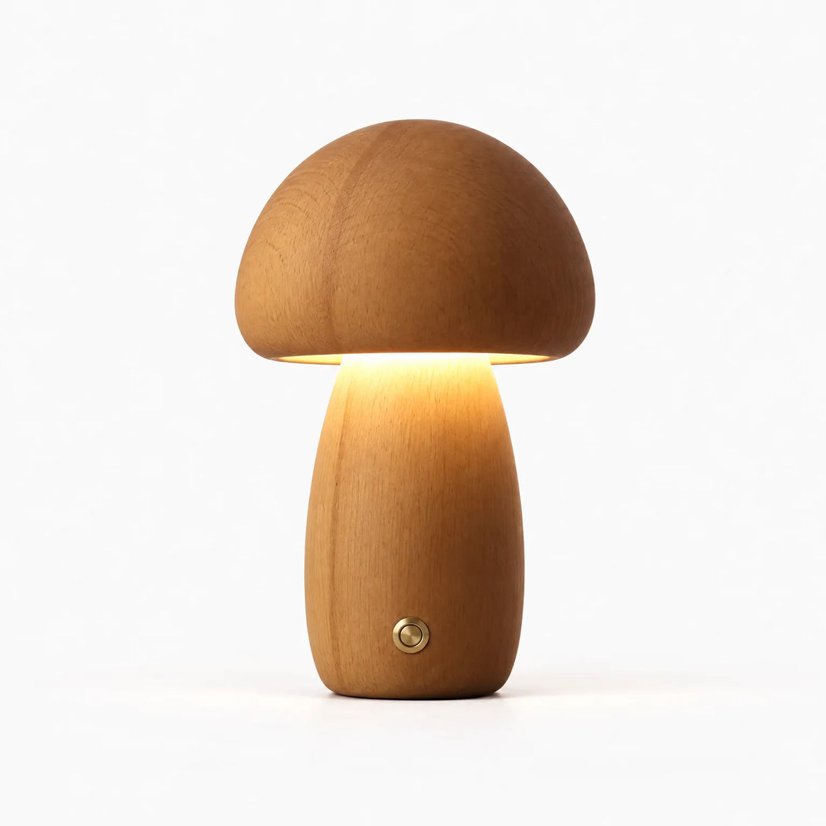 Luminawood - Wood Mushroom Table Lamp Adding Ambient Lighting