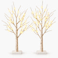 Lunorin - Birch Tree Christmas Decoration Adding A Soft Festive Glow To A Mantelpiece Or Shelf
