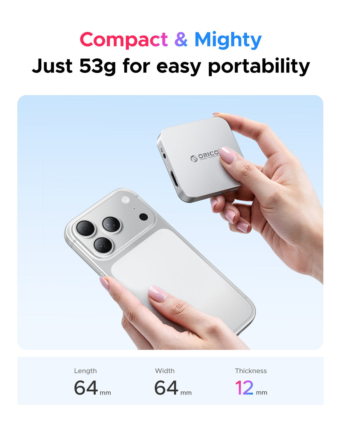 Compact 8-in-1 USB-C hub with M.2 NVMe storage slot and integrated connectors