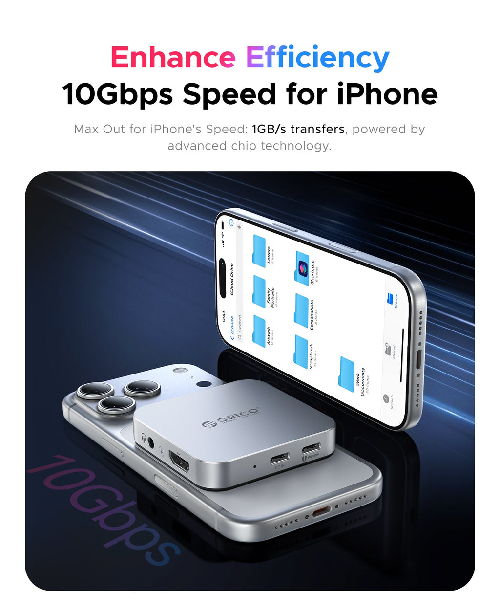 Compact 8-in-1 USB-C hub with M.2 NVMe storage slot and integrated connectors