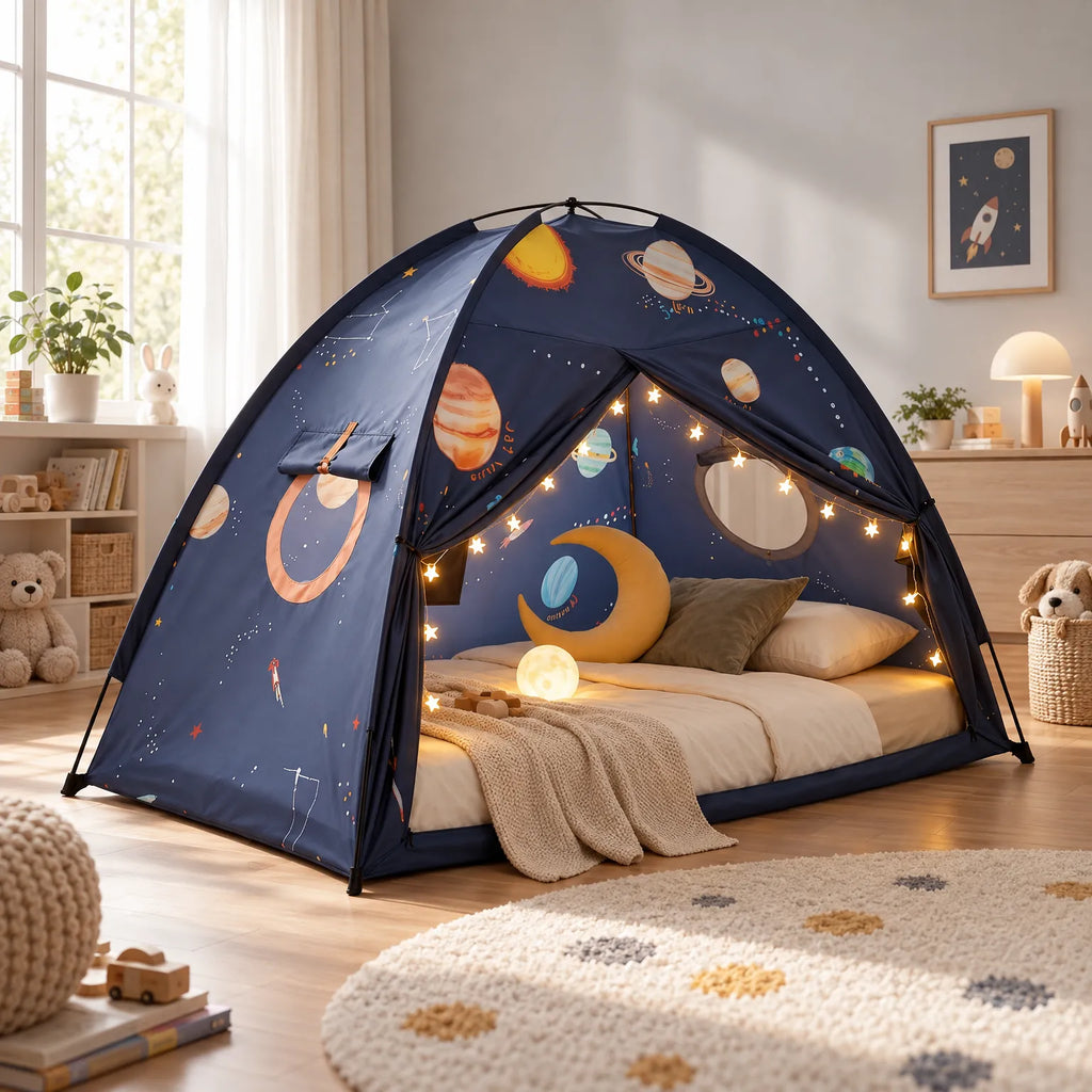 Mablyn - Over Bed Canopy Play Tent Winding Down Before Bedtime