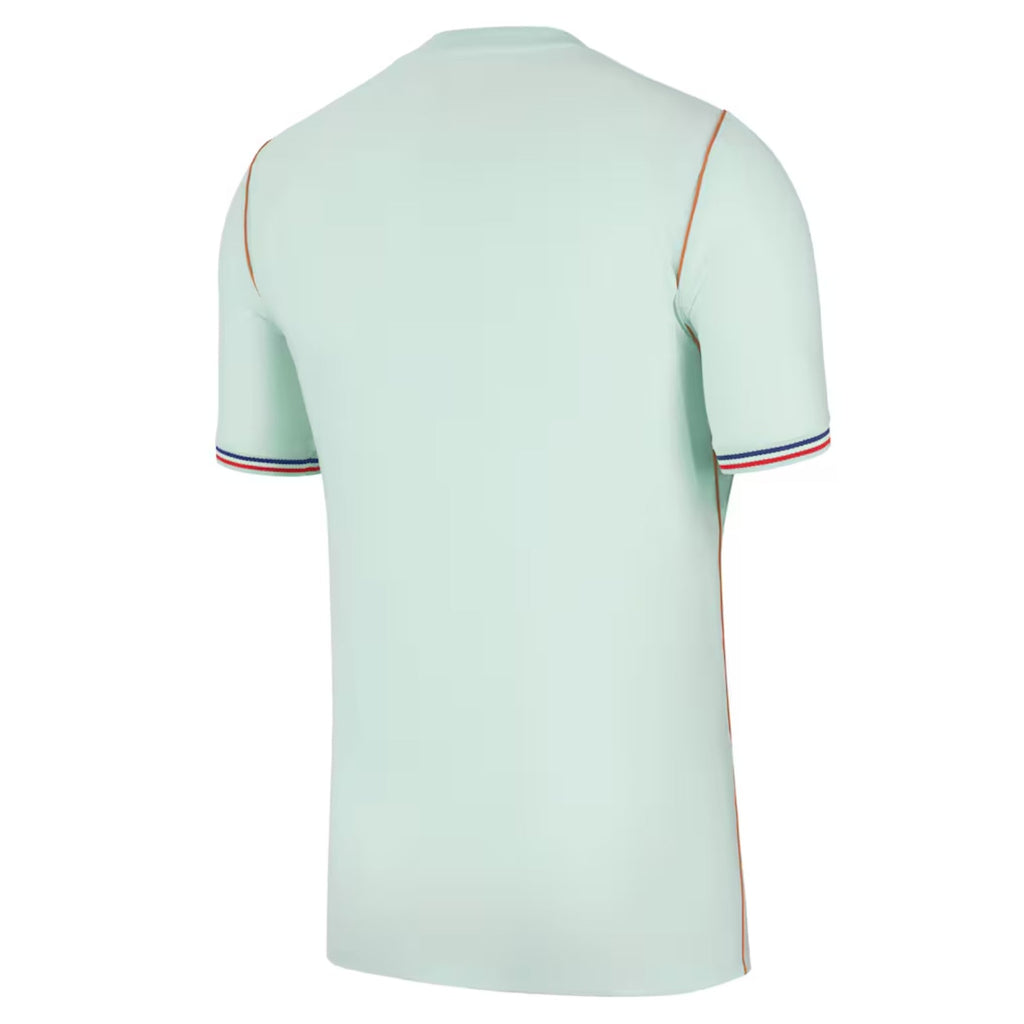Pale green kids football kit with shirt, shorts and matching socks