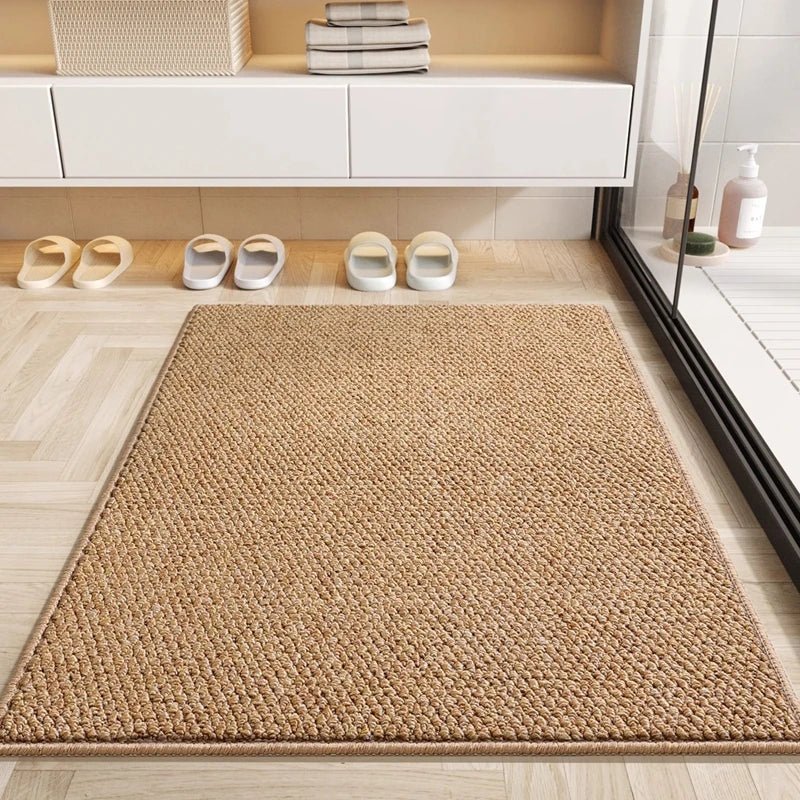 Textured rectangular doormat for indoor and outdoor use