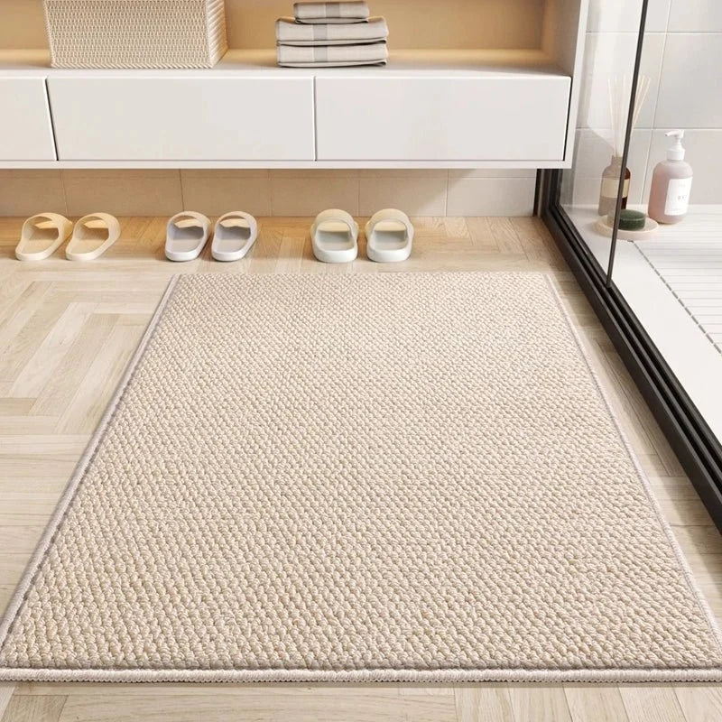 Textured rectangular doormat for indoor and outdoor use