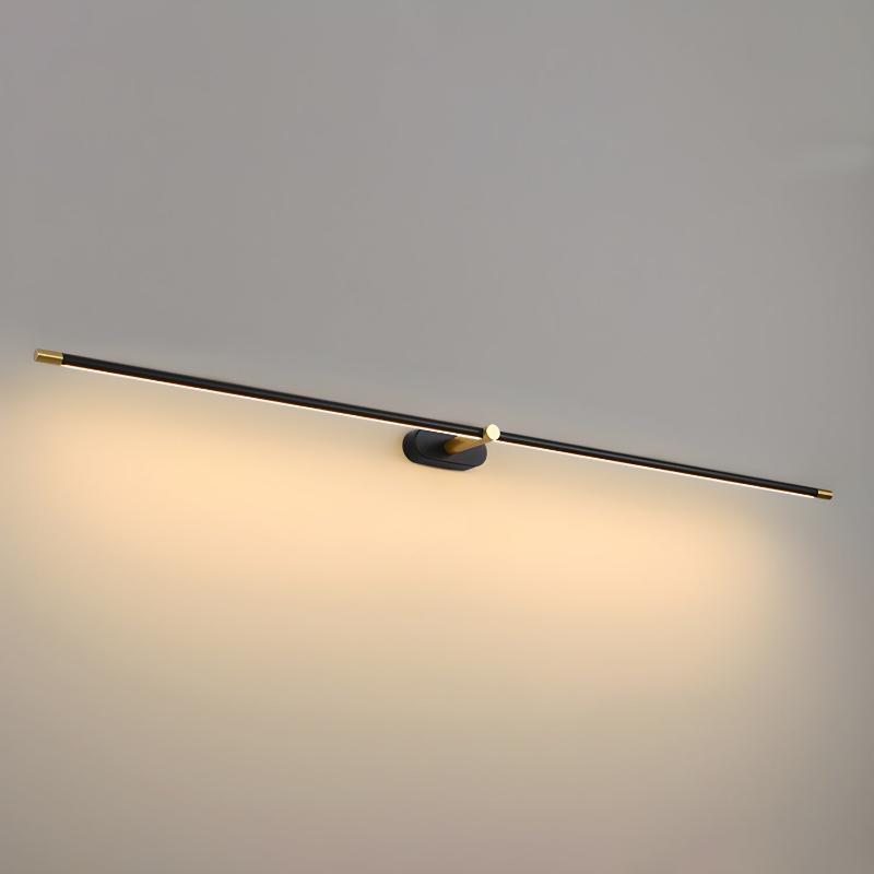 Slim linear rechargeable wall lamp with warm illumination