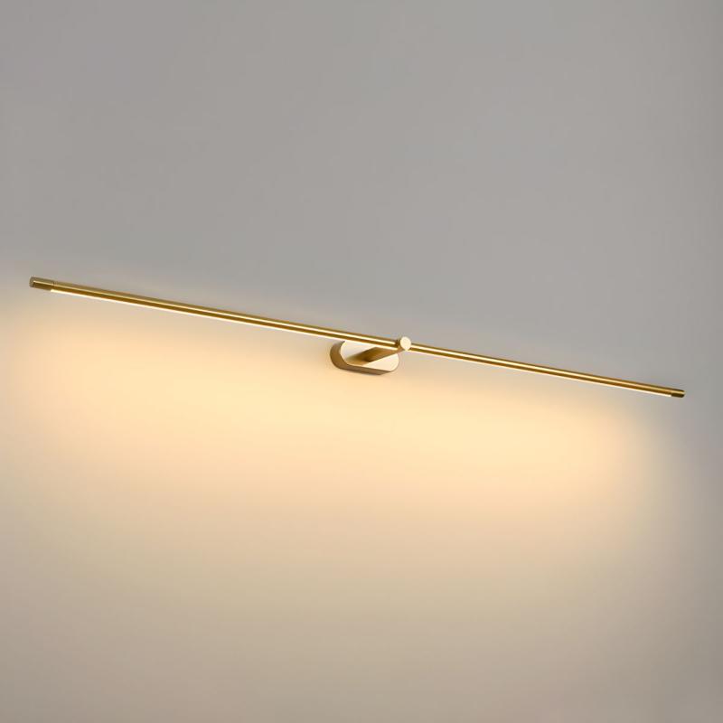 Slim linear rechargeable wall lamp with warm illumination