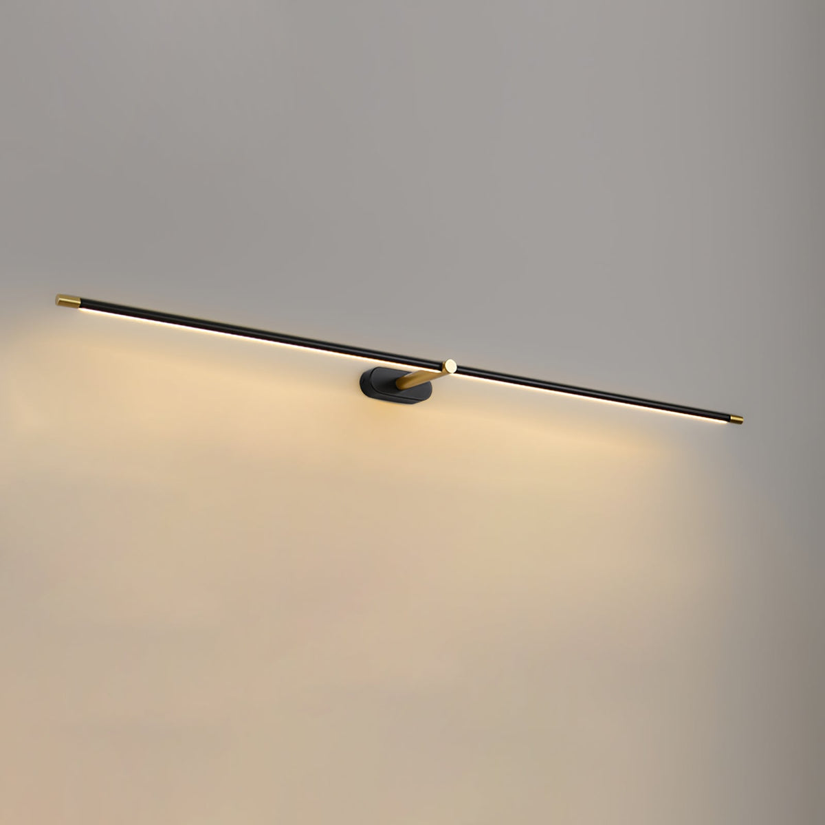 Slim linear rechargeable wall lamp with warm illumination