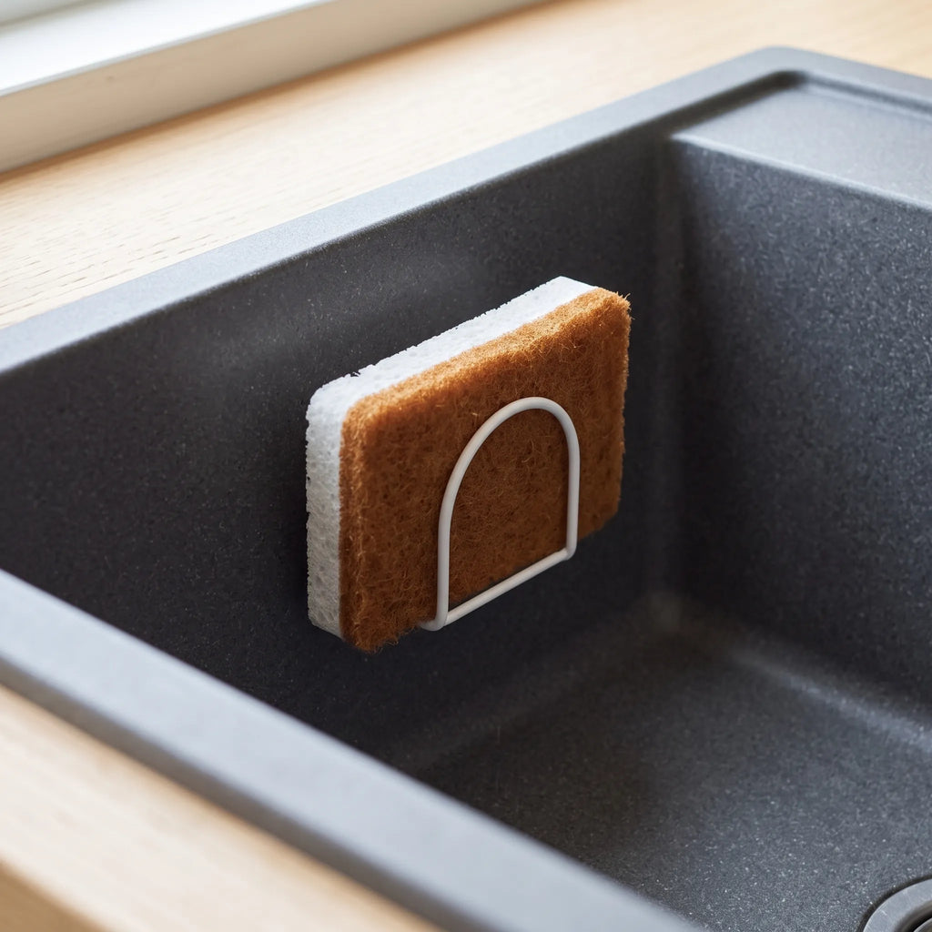 Modaspot - Compact Suction Sink Sponge Holder Storing Washing-Up Sponges Neatly Inside The Sink Basin