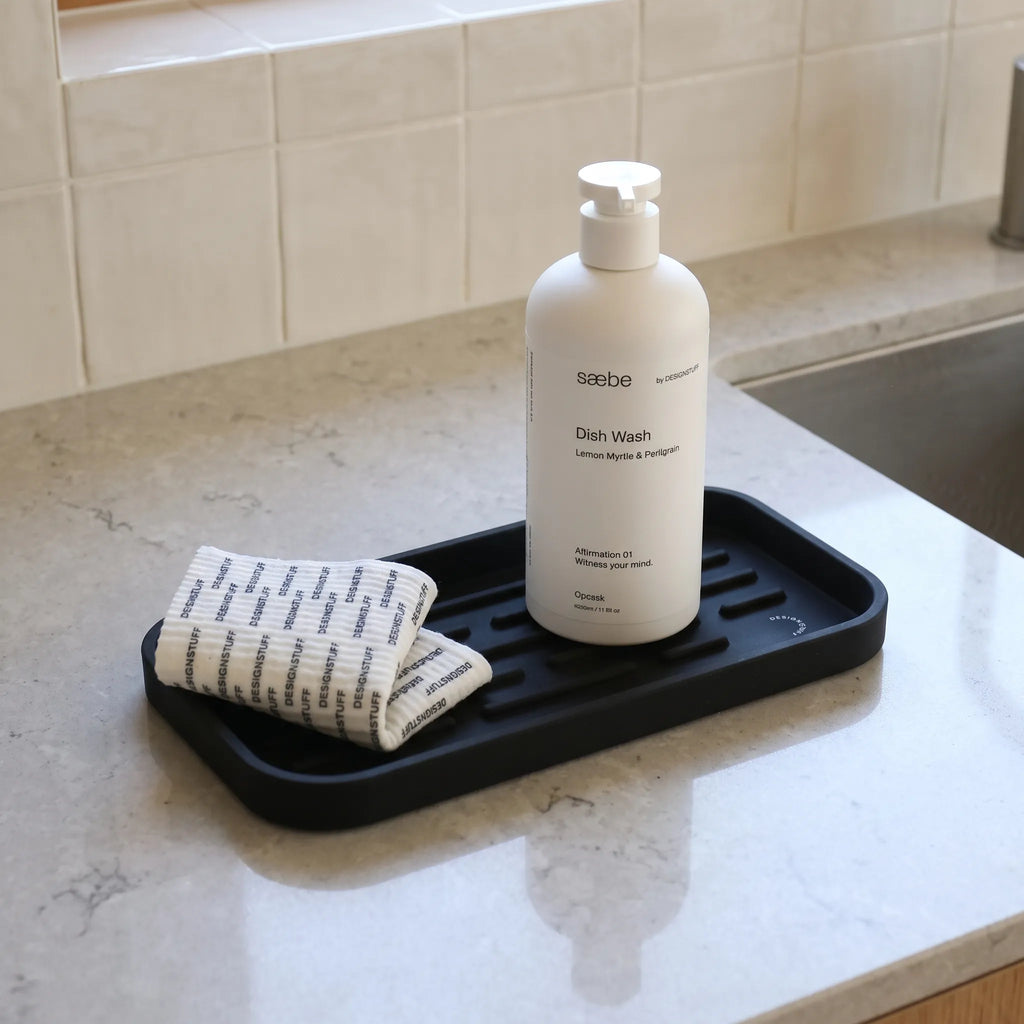 Moduko - Slim Ribbed Kitchen Sink Organiser Holding Kitchen Sponges And Scouring Pads