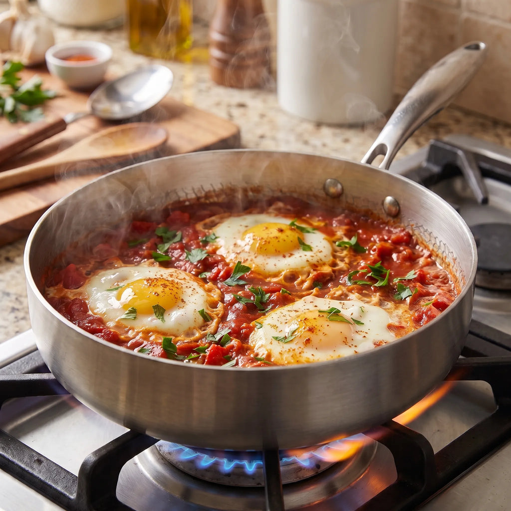 Morvane - High-Walled Frying Pan For Family Meals Frying Eggs, Pancakes And Fish