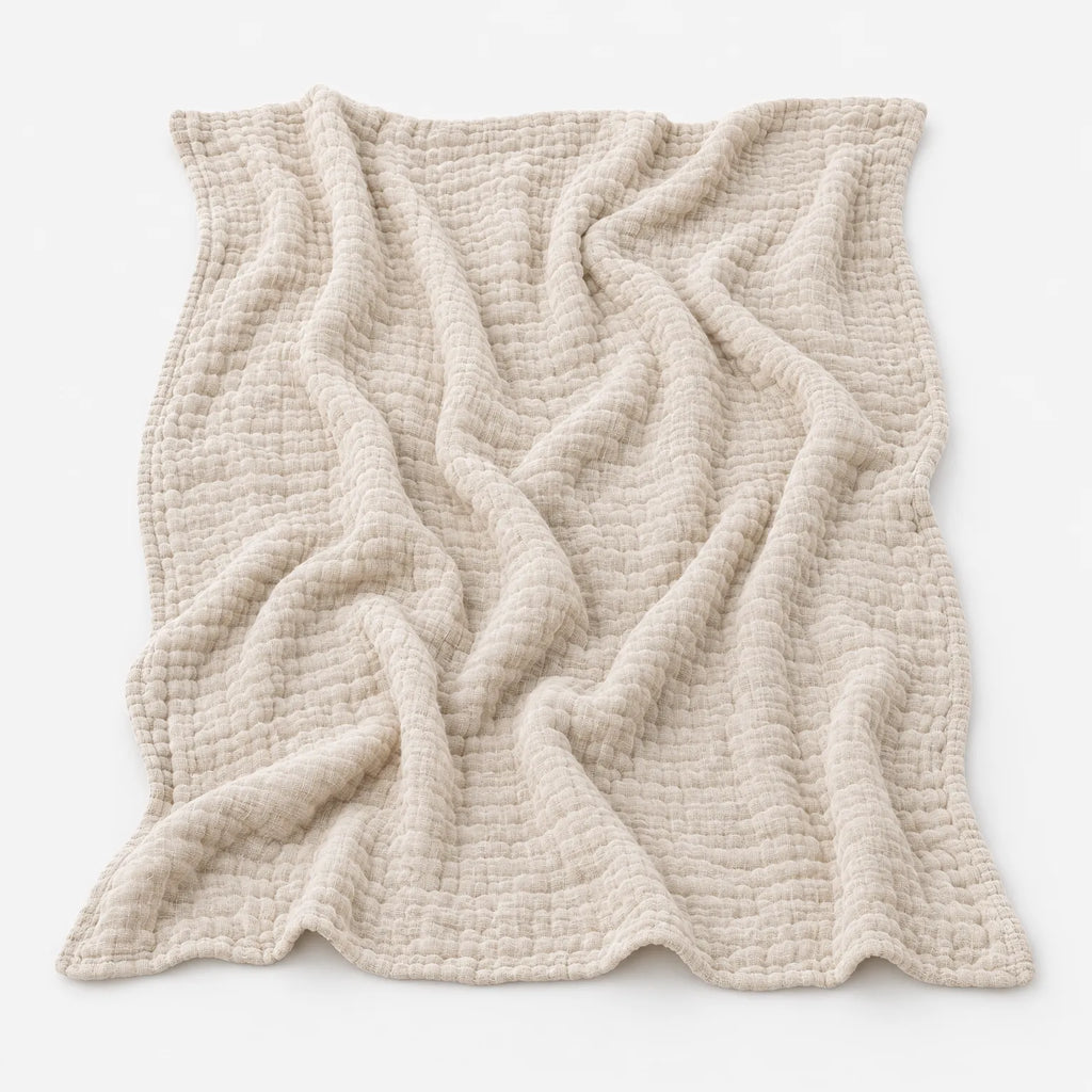 Mussla - Cotton Muslin Throw Blanket Relaxing On The Sofa