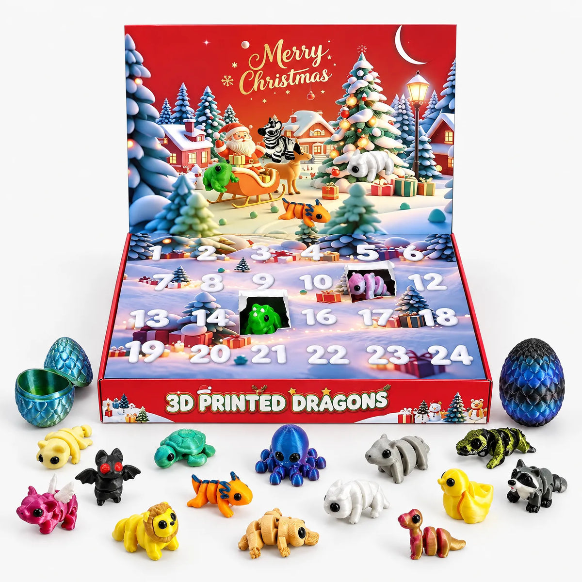 Nibbeto - Christmas Advent Calendar With Dragon Eggs Counting Down To Christmas One Numbered Door At A Time