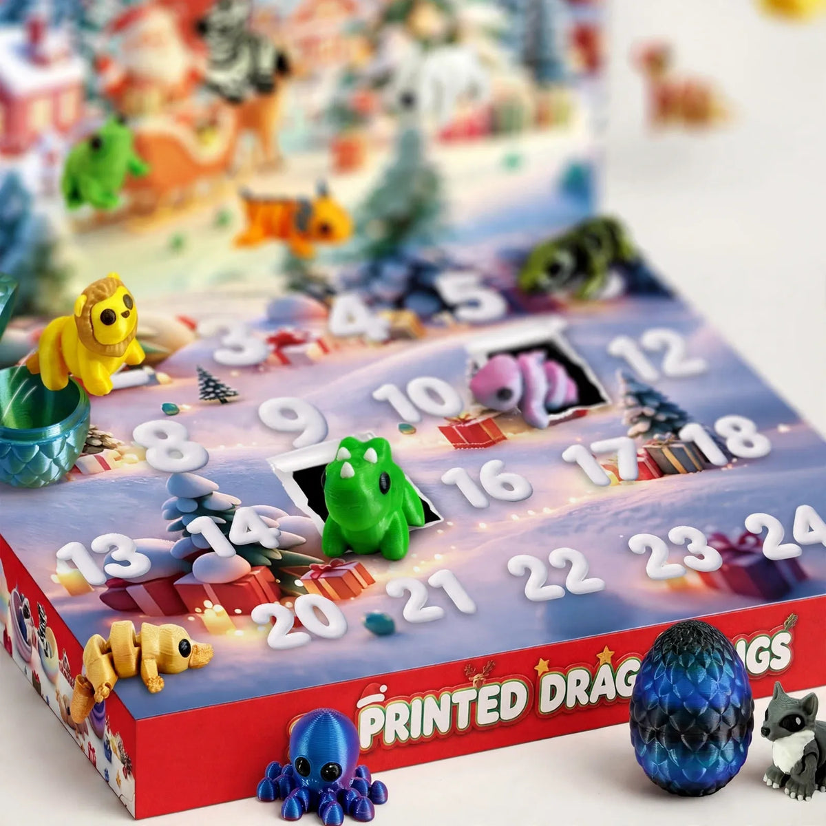 Nibbeto - Christmas Advent Calendar With Dragon Eggs Counting Down To Christmas One Numbered Door At A Time