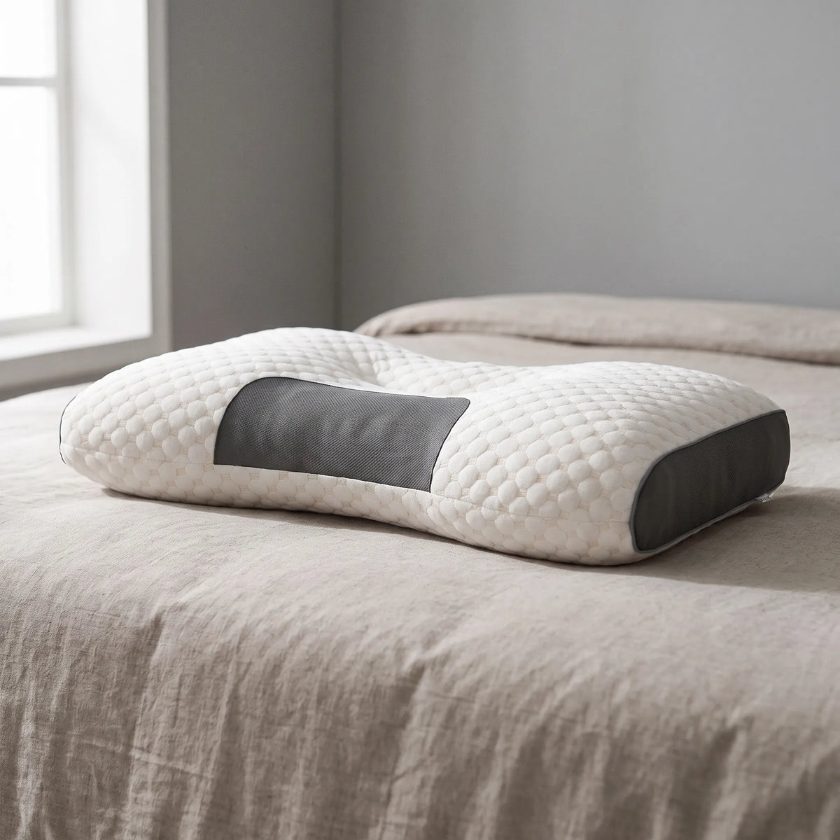 Nodwell - Contoured Low-Profile Neck Pillow Nightly Sleep Support