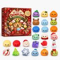 Festive dumpling soft toy advent calendar with 24 daily windows
