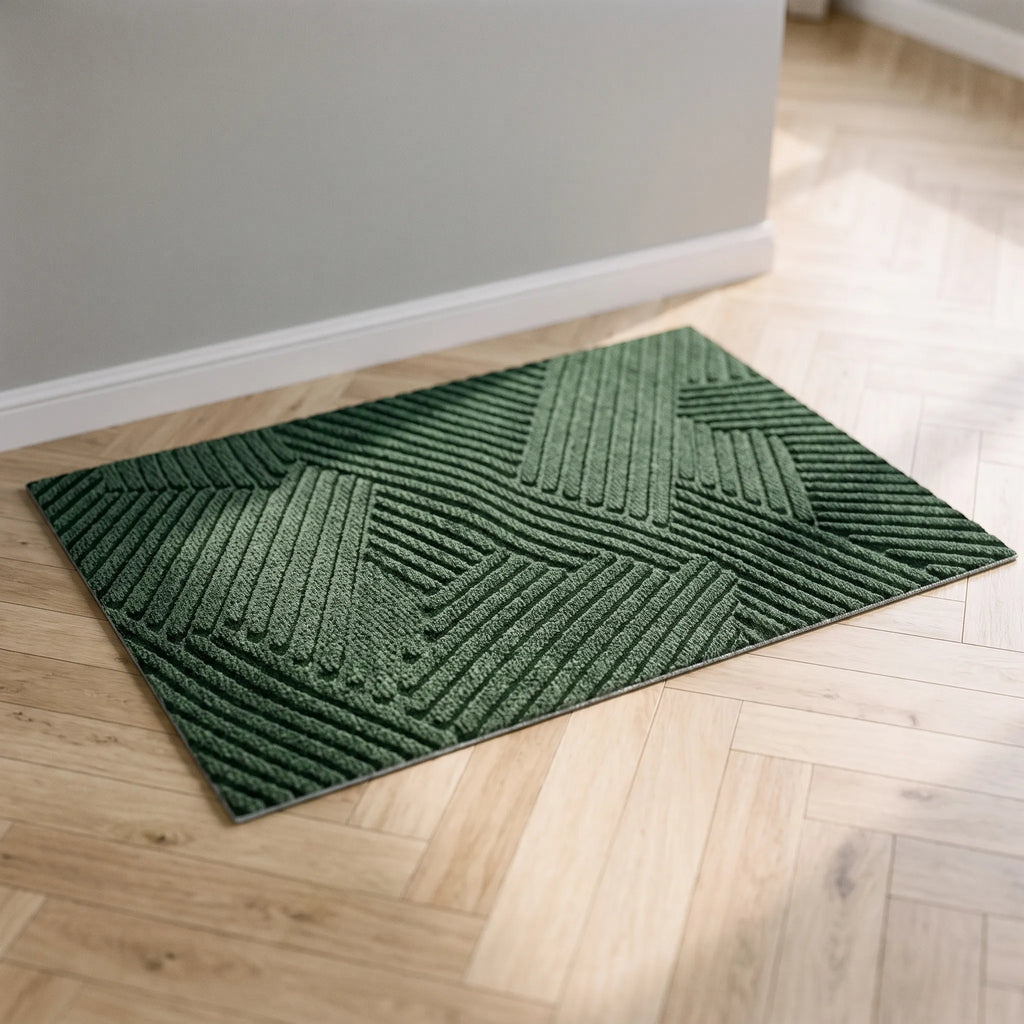 NordiMat - Modern Patterned Front Door Mat Trapping Dirt