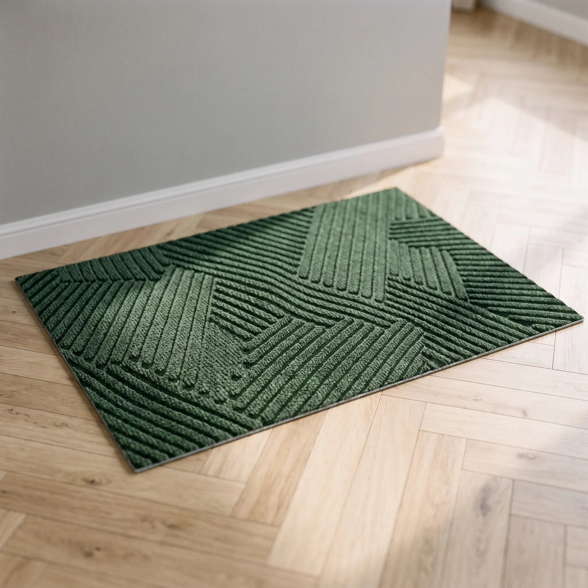 NordiMat - Modern Patterned Front Door Mat Trapping Dirt