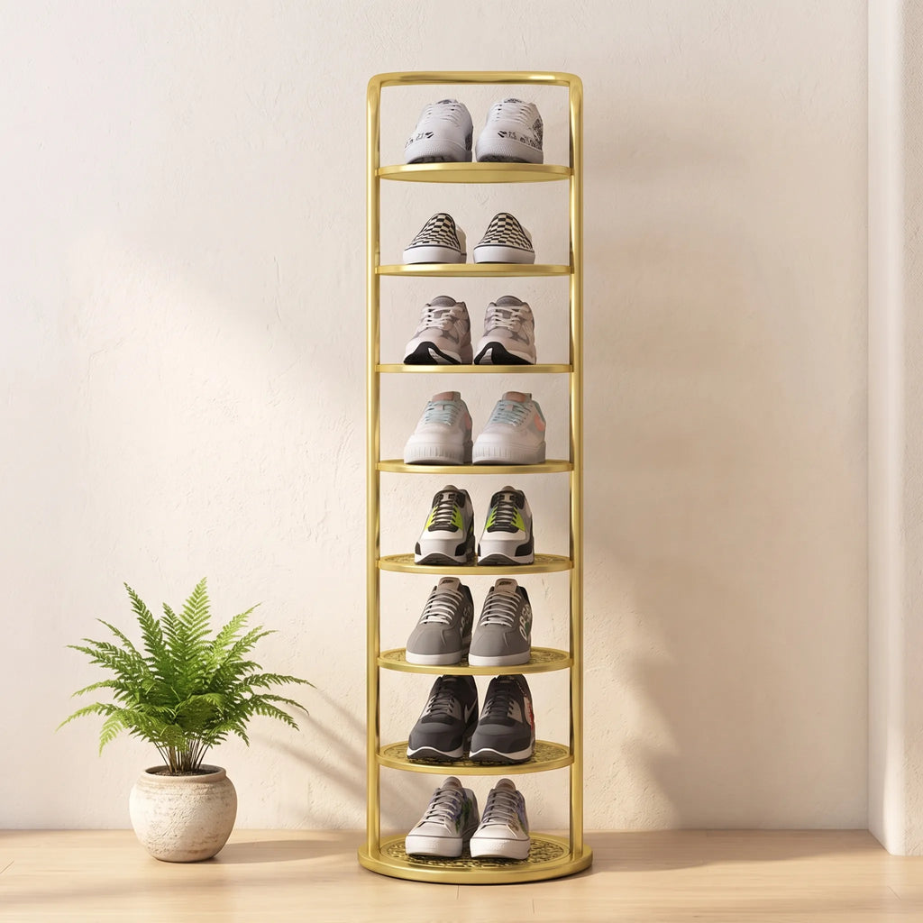 Novarix - Minimalist Vertical Round Shoe Rack Keep Daily Shoes Tidy And Out Of The Way By The Front Door