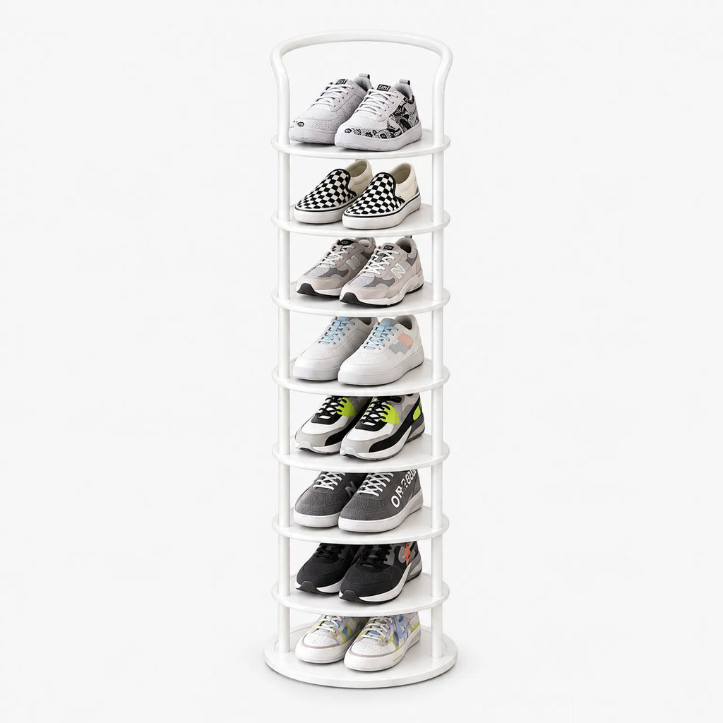 Novarix - Minimalist Vertical Round Shoe Rack Keep Daily Shoes Tidy And Out Of The Way By The Front Door