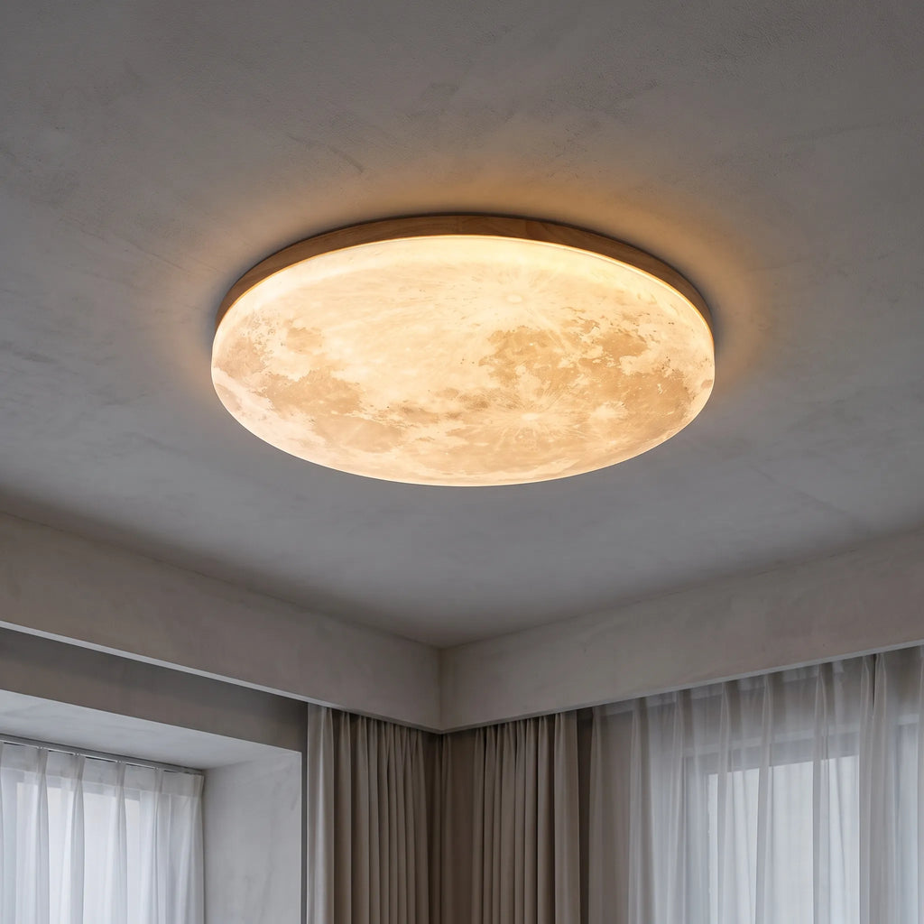 Noxelle - Round Flush Mount Ceiling Light Illuminate Living Spaces With A Warm, Gentle Glow