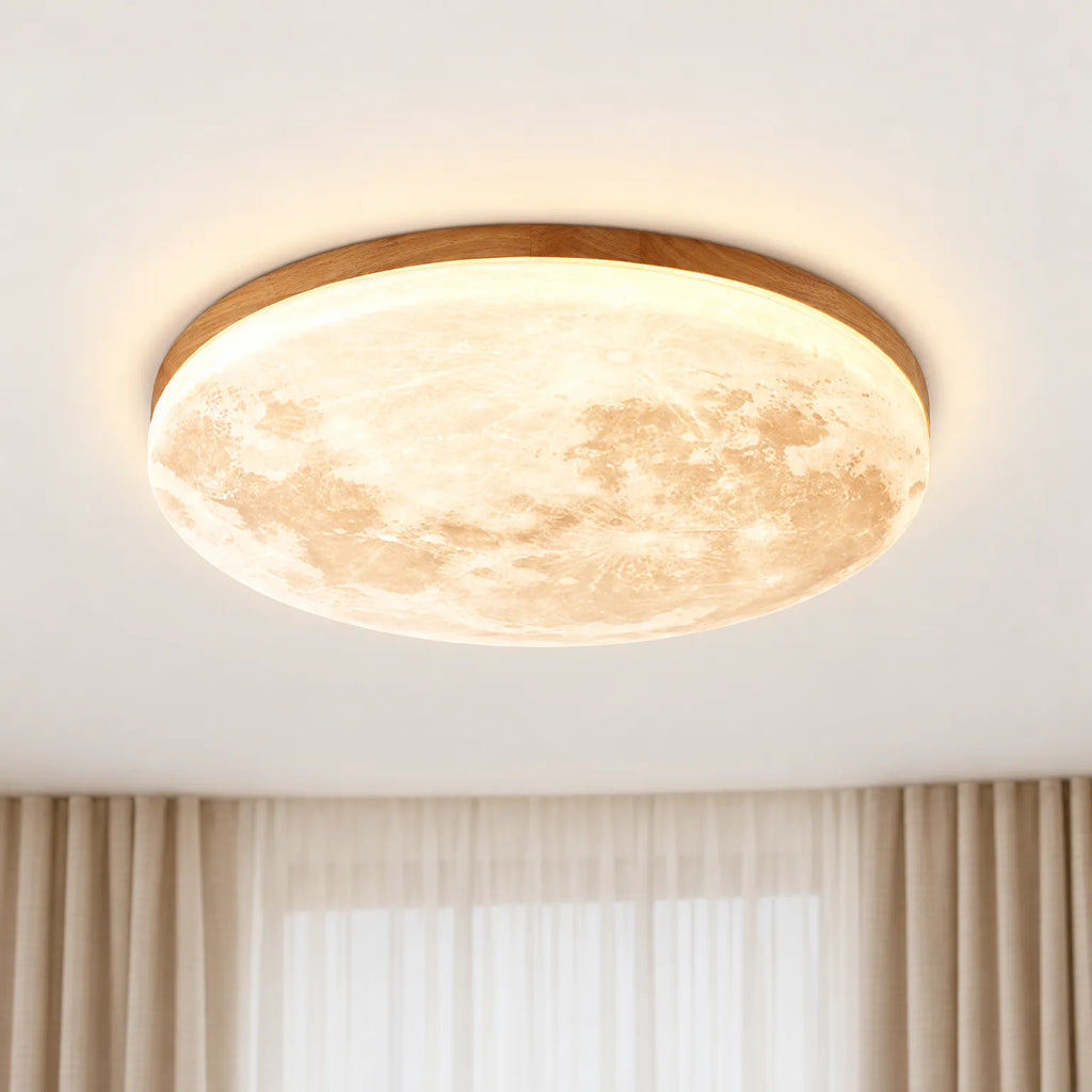Noxelle - Round Flush Mount Ceiling Light Illuminate Living Spaces With A Warm, Gentle Glow
